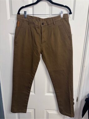 Hugo Boss Men's Brown Khaki Chinos